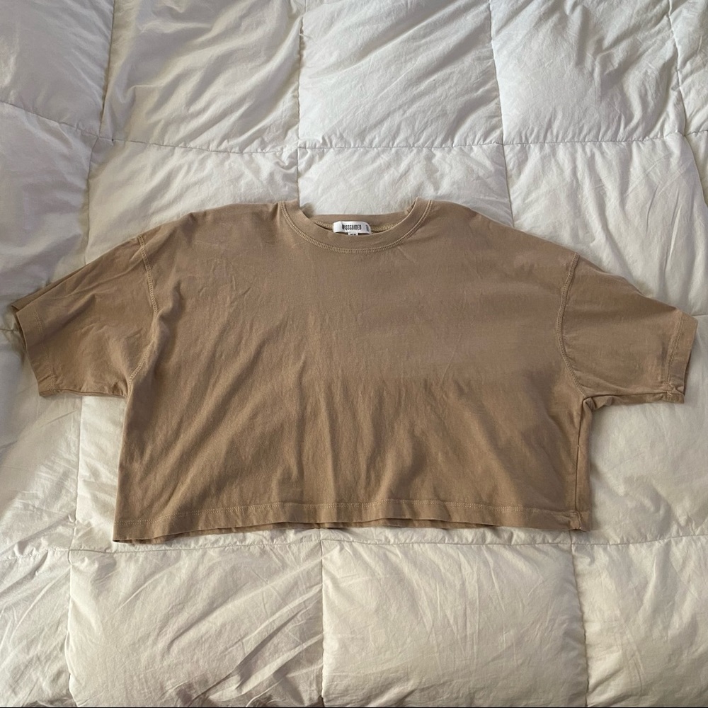 Sand Crewneck Crop Top